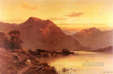 From The Bramber Pass landscape Alfred de Breanski Snr Oil Paintings